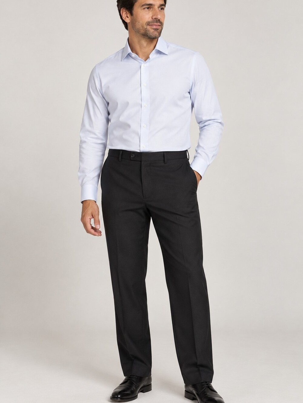Lauren Ralph Lauren Mens 38x30 Black Wool Blend Dress Pants Natural Stretch